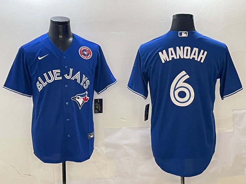 Men Toronto Blue Jays #6 Manoah Blue White Game 2025 Nike MLB Jersey style 4->toronto blue jays->MLB Jersey